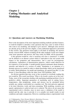 Cutting Mechanics and Analytical Modeling