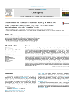 Accumulation and oxidation of elemental mercury in tropical soils