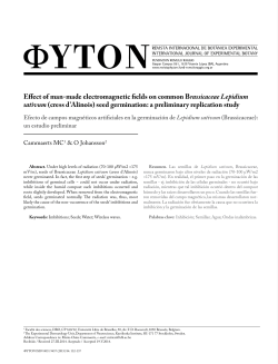 Effect of man-made electromagnetic fields on common Brassicaceae
