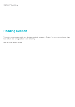 Reading Section