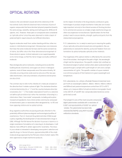 OPTICAL ROTATION - RD Laboratories