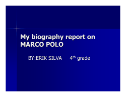 Biography of Marco Polo By