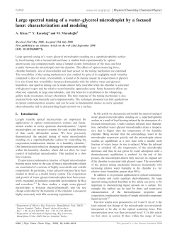 Large spectral tuning of a water&ndash;glycerol microdroplet by a focused