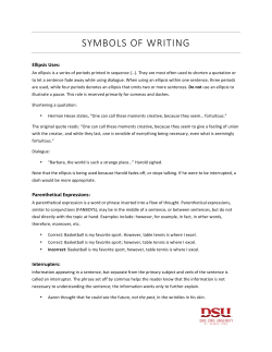 symbols of writing - Dixie State University :: Writing Center