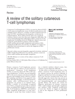 A Review of the Solitary Cutaneous T