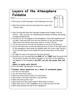 Layers of the Atmosphere Foldable