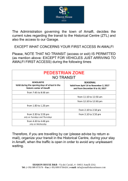 ZTL access times - Sharon House, Amalfi