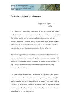 The Symbol of the theatrical color costume