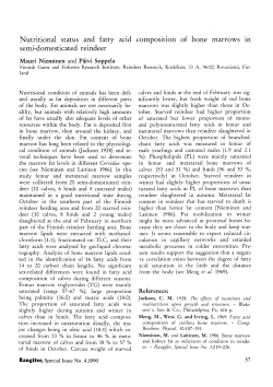 Nutritional status and fatty acid composition of bone marrows in semi