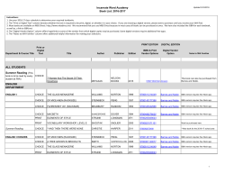 IWA Book List - Incarnate Word Academy