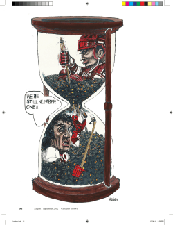 32 August - September 2012 Canada`s History