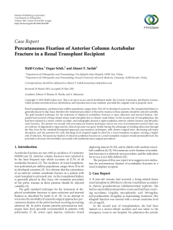 Percutaneous Fixation of Anterior Column Acetabular Fracture in a