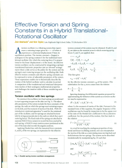 Torsion and Spring Constants - East LA College Faculty Pages