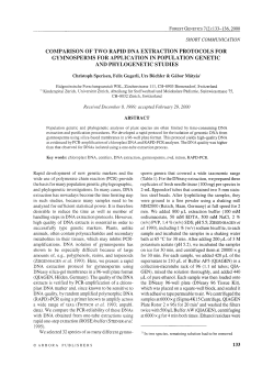 comparison of two rapid dna extraction protocols for gymnosperms