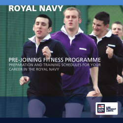 preparation and training schedules for your