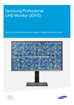 Brochure Samsung Professional UHD Monitor UD970