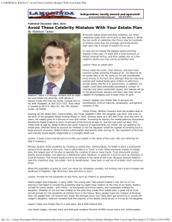 Avoid These Celebrity Mistakes With Your Estate Plan