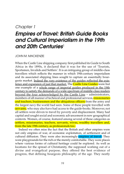 Empires of Travel: British Guide Books and Cultural Imperialism in
