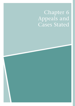 Chapter 6 Appeals and Cases Stated