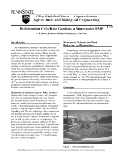 Agricultural and Biological Engineering BioRetention Cells/Rain