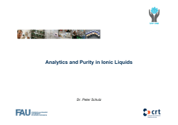 Analytics and Purity in Ionic Liquids - Low-Temperature