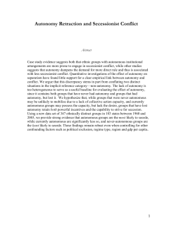 Autonomy Retraction and Secessionist Conflict