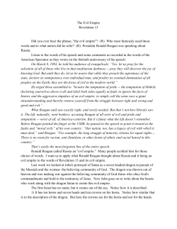 The Evil Empire Revelation 13 Did you ever hear the phrase, "the