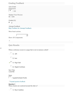 Grading Feedback Quiz Results