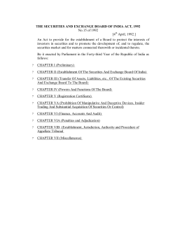 Securities and Exchange Board of India Act, 1992