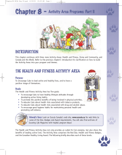 introduction the health and fitness activity area