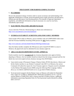 "MUST KNOW" FOR MARINES COMING TO