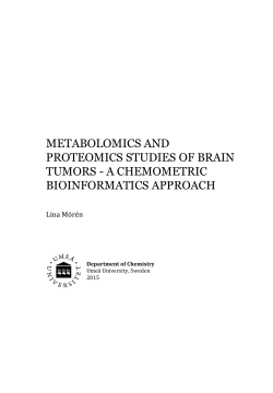 metabolomics and proteomics studies of brain tumors