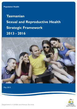 Tasmanian Sexual and Reproductive Health Strategic Framework