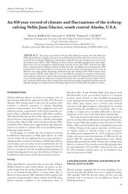 An 850 year record of climate and fluctuations of the iceberg