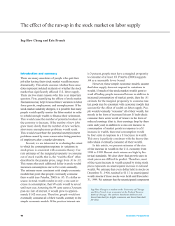 The effect of the run-up in the stock market on