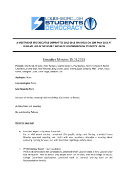 Executive Minutes 15.05.2013 - Loughborough Students` Union