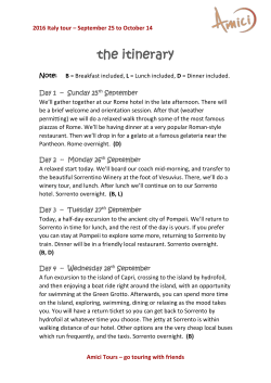 the itinerary