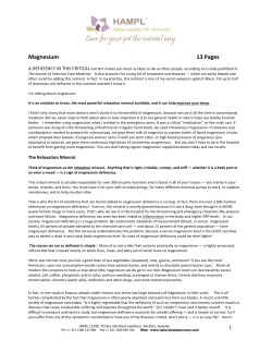 Magnesium 13 Pages