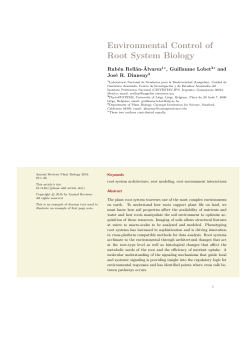 Environmental Control of Root System Biology - ORBi