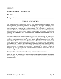 geography of landforms course description