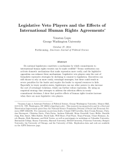 Legislative Veto Players and the Effects of