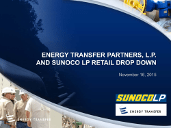 energy transfer partners, lp and sunoco lp retail drop down