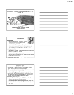 Chapter 8 Periodic Properties of the Elements