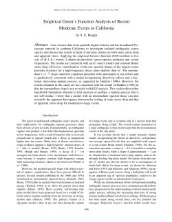 Empirical Green`s Function Analysis of Recent Moderate Events in