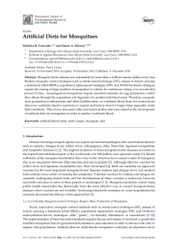 Artificial Diets for Mosquitoes