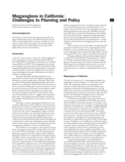 Megaregions in California: Challenges to Planning