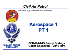 Aerospace 1 PT 1 - Sandy Springs Cadet Squadron