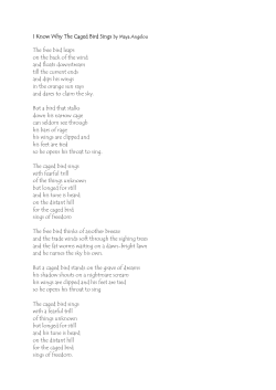 I Know Why The Caged Bird Sings &ndash; Maya Angelou