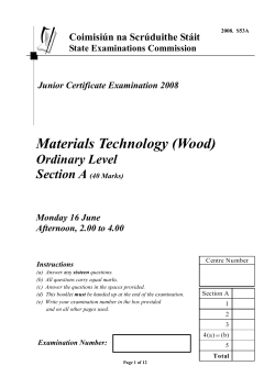Materials Technology (Wood)