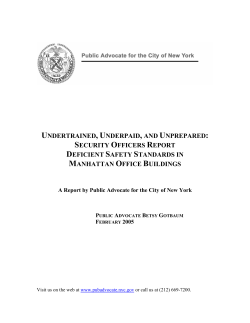 Undertrained, Underpaid, and Unprepared: Security Officers Report